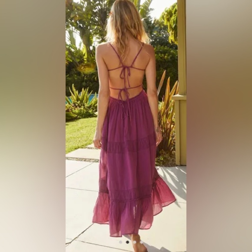 Free People Taking Sides Dress in Rose Wine XS